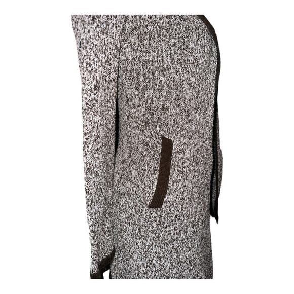 PATTY BOUTIK Brown Marled Hooded Cardigan with Pockets Size S - Picture 3 of 7